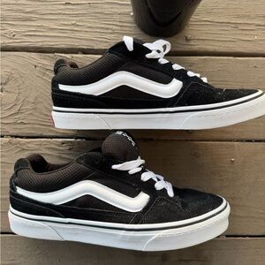 Calderone Women Suede Mesh Vans 10 Black